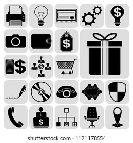 Set of 22 business related icons. Collection. Amazing desing. Vector Illustration.