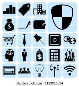 Set of 22 business related icons. Collection. Amazing desing. Vector Illustration.