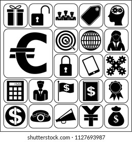 Set of 22 business related icons. Collection. Amazing desing. Vector Illustration.