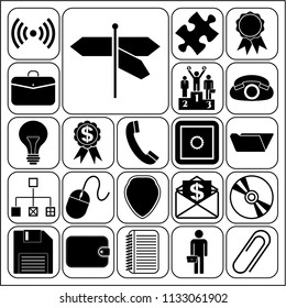 Set of 22 business related icons. Collection. Amazing desing. Vector Illustration.