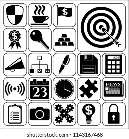 Set of 22 business related icons. Collection. Amazing desing. Vector Illustration.