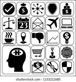 Set of 22 business related icons. Collection. Amazing desing. Vector Illustration.