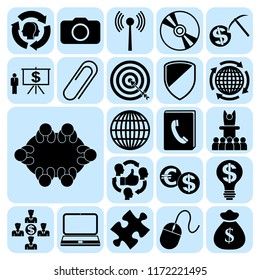 Set of 22 business related icons. Collection. Amazing desing. Vector Illustration.