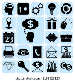 Set of 22 business related icons. Collection. Amazing desing. Vector Illustration.