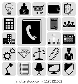 Set of 22 business related icons. Collection. Amazing desing. Vector Illustration.