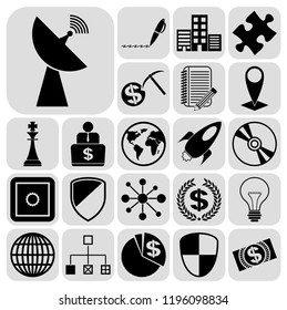 Set of 22 business related icons. Collection. Amazing desing. Vector Illustration.