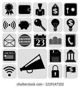 Set of 22 business related icons. Collection. Amazing desing. Vector Illustration.