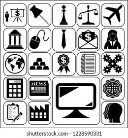 Set of 22 business related icons. Collection. Amazing desing. Vector Illustration.