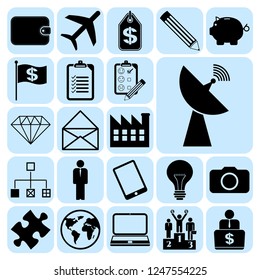 Set of 22 business related icons. Collection. Amazing desing. Vector Illustration.