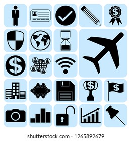 Set of 22 business related icons. Collection. Amazing desing. Vector Illustration.