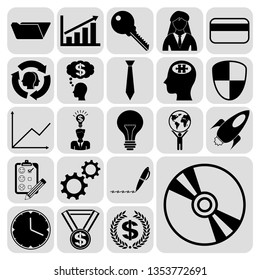 Set of 22 business related icons. Collection. Amazing desing. Vector Illustration.
