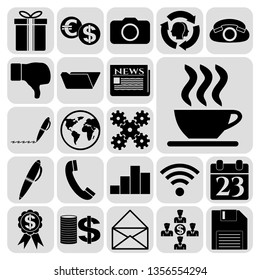 Set of 22 business related icons. Collection. Amazing desing. Vector Illustration.