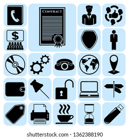 Set of 22 business related icons. Collection. Amazing desing. Vector Illustration.