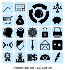 Set of 22 business related icons. Collection. Amazing desing. Vector Illustration.