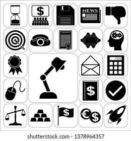 Set of 22 business related icons. Collection. Amazing desing. Vector Illustration.