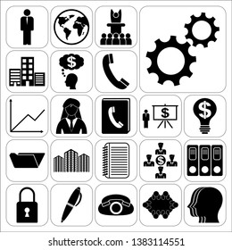 Set of 22 business related icons. Collection. Amazing desing. Vector Illustration.