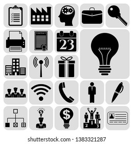 Set of 22 business related icons. Collection. Amazing desing. Vector Illustration.