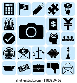 Set of 22 business related icons. Collection. Amazing desing. Vector Illustration.