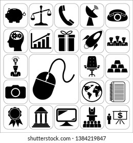 Set of 22 business related icons. Collection. Amazing desing. Vector Illustration.