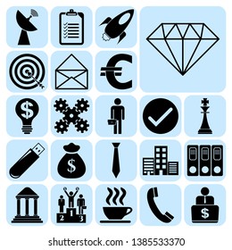 Set of 22 business related icons. Collection. Amazing desing. Vector Illustration.