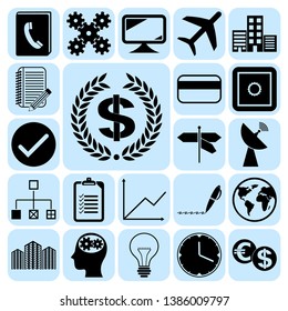 Set of 22 business related icons. Collection. Amazing desing. Vector Illustration.