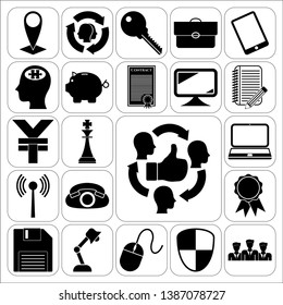 Set of 22 business related icons. Collection. Amazing desing. Vector Illustration.