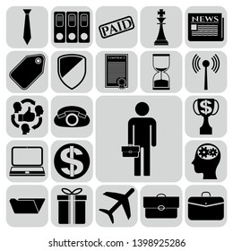 Set of 22 business related icons. Collection. Amazing desing. Vector Illustration.