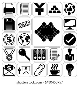 Set of 22 business related icons. Collection. Amazing desing. Vector Illustration.