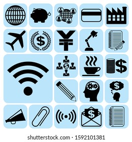 Set of 22 business related icons. Collection. Amazing desing. Vector Illustration.