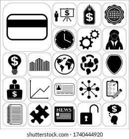 Set of 22 Business related icons. Detailed design. 