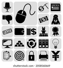 Set of 22 Business related icons. Amazing desing. 