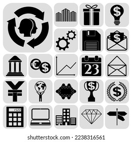 Set of 22 Business related icons. Amazing desing. 