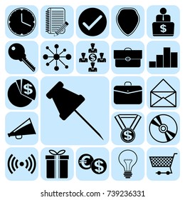 Set of 22 business related icons. Collection. Amazing desing. Vector Illustration.