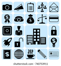 Set of 22 business related icons. Collection. Amazing desing. Vector Illustration.