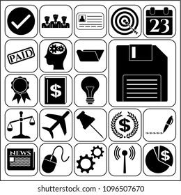  Set of 22 business symbols of icons. Collection. Amazing desing. Vector Illustration.