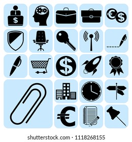 Set of 22 business symbols of icons. Collection. Amazing desing. Vector Illustration.