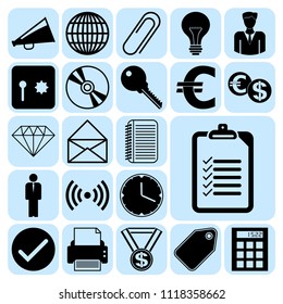 Set of 22 business symbols of icons. Collection. Amazing desing. Vector Illustration.