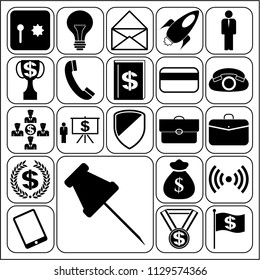 Set of 22 business symbols of icons. Collection. Amazing desing. Vector Illustration.