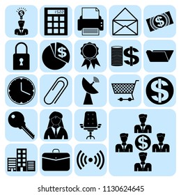 Set of 22 business symbols of icons. Collection. Amazing desing. Vector Illustration.