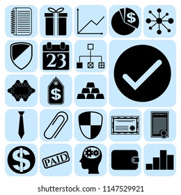 Set of 22 business symbols of icons. Collection. Amazing desing. Vector Illustration.