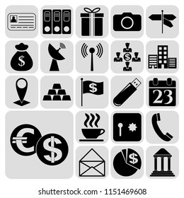 Set of 22 business symbols of icons. Collection. Amazing desing. Vector Illustration.