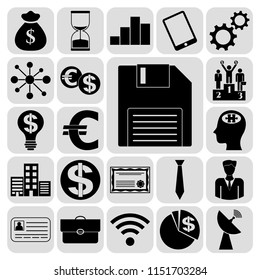 Set of 22 business symbols of icons. Collection. Amazing desing. Vector Illustration.