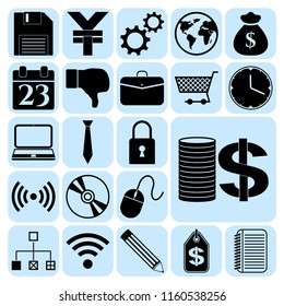 Set of 22 business symbols of icons. Collection. Amazing desing. Vector Illustration.