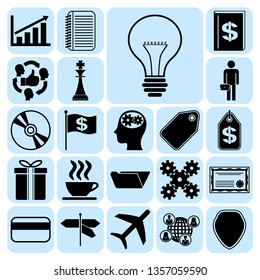 Set of 22 business symbols of icons. Collection. Amazing desing. Vector Illustration.