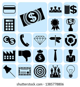 Set of 22 business symbols of icons. Collection. Amazing desing. Vector Illustration.
