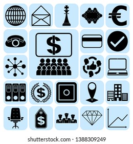 Set of 22 business symbols of icons. Collection. Amazing desing. Vector Illustration.
