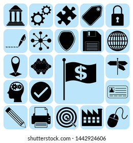 Set of 22 business symbols of icons. Collection. Amazing desing. Vector Illustration.