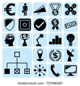 Set of 22 business symbols of icons. Collection. Amazing desing. Vector Illustration.