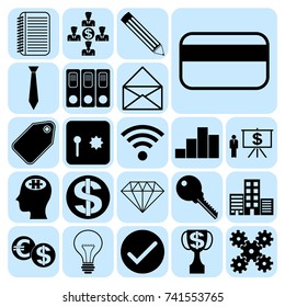Set of 22 business symbols of icons. Collection. Amazing desing. Vector Illustration.