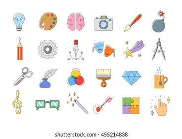 Set of 24 Art vector icons 